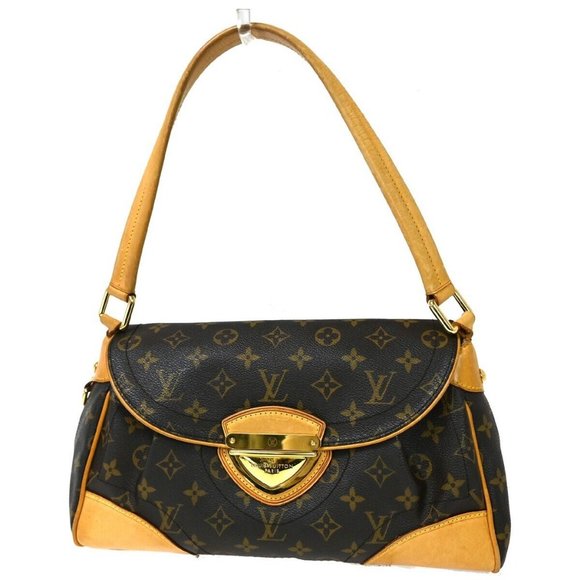 LOUIS VUITTON Logo Beverly MM Shoulder Bag Monogram Leather - Picture 1 of 13